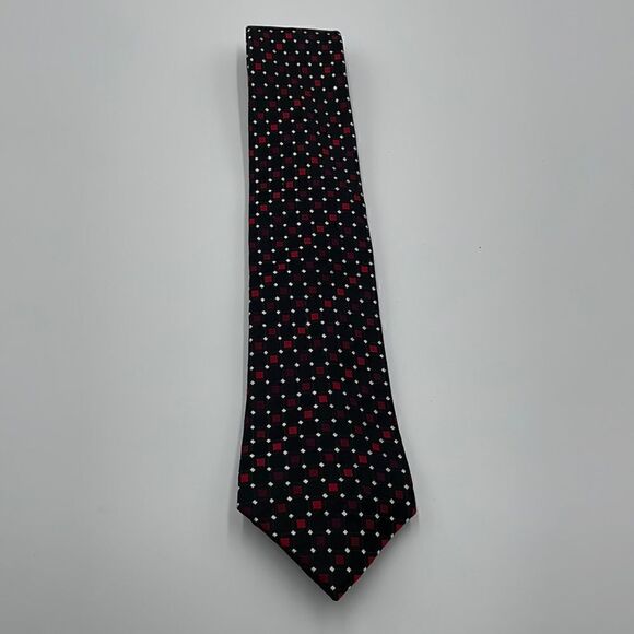 100% silk black and red necktie - Picture 1 of 5